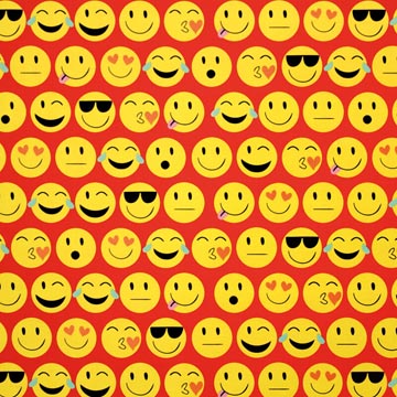 inpak 150mx50cm emoticon rood