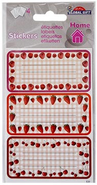 huishoudetiket rood fruit 12x
