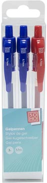 soho gelroller 0,7mm 3x bl-rd