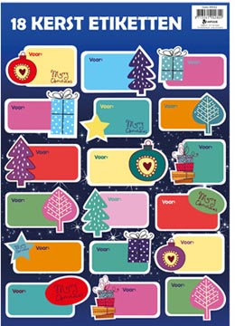 naametiket kerst a4 18x