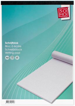 soho schrijfblok a4 geruit