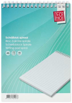soho schrijfblok a5 l spiraal