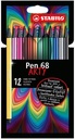 stabilo pen 68 arty x12 ass