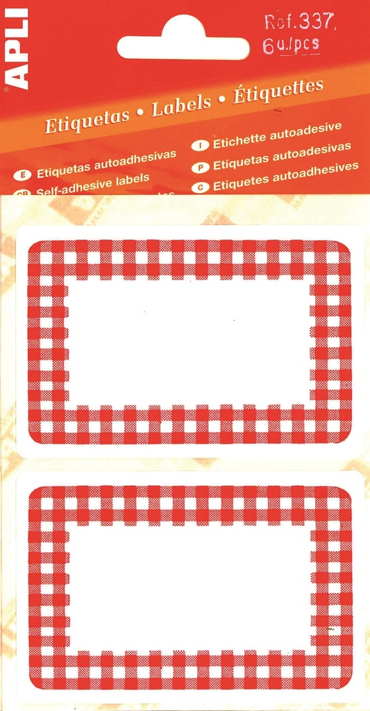 blister etiketten confiture (rood)