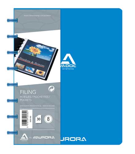 ADOC SCHOWMAP 30 POUCH.BLAUW