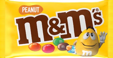 m&m's peanuts single 45g 24x