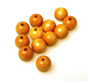 houten parels 24mm zak 100x