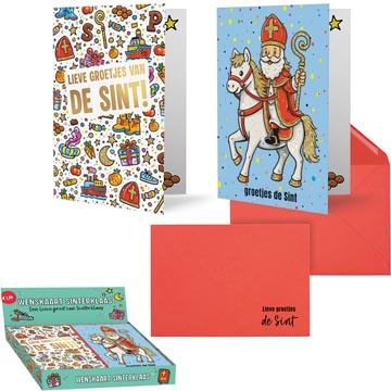 wenskaart sint a5 met envelop