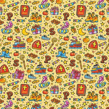 inpak 200mx50cm doodle geel