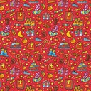 inpak 200mx50cm doodle rood