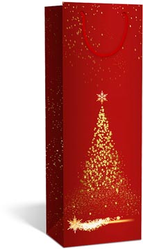 geschenkzak classic xmas fles