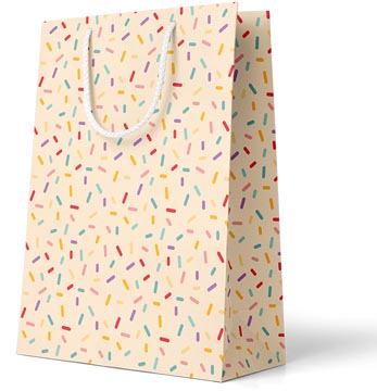 geschenkzak confetti perzik l