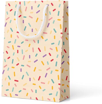 geschenkzak confetti perzik m