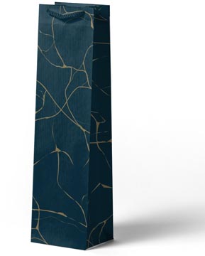 geschenkzak lux d blauw fles