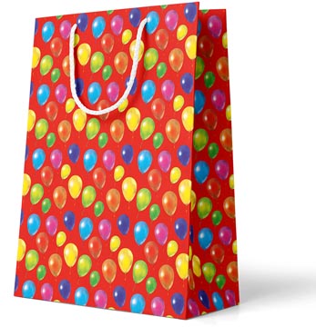 geschenkzak ballon rood l