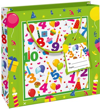 geschenkzak verjaard cijfers s