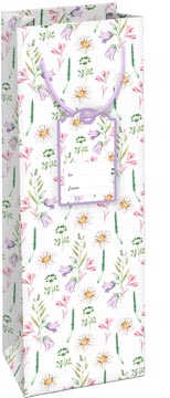geschenkzak floral fles