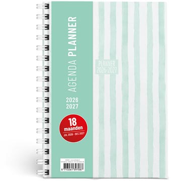 stripes planner 26-27 grn