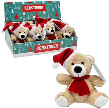 kerstbeer met muts 12cm