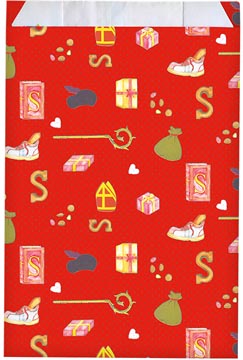 zakje 25x34cm 300x sint stip
