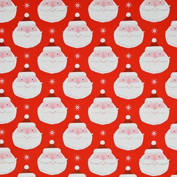 inpak 150mx50cm kerstman lach