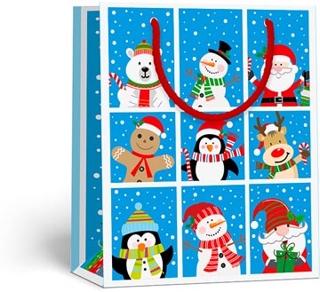 geschenkzak kerstfiguren m