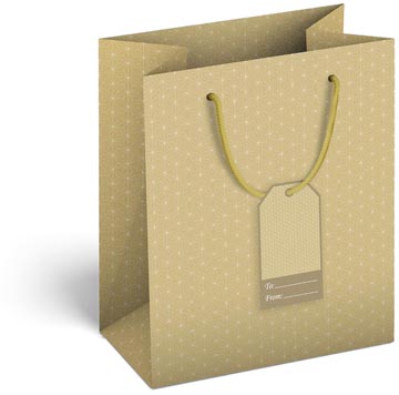 geschenkzak ster goud m