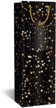 geschenkzak ster zwart fles