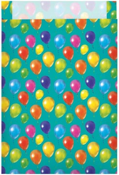 zakje 25x34cm 100x ballon grn