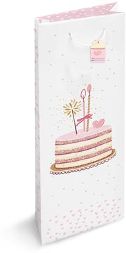 geschenkzak bday taart fles
