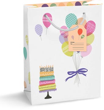 geschenkzak taart ballon l
