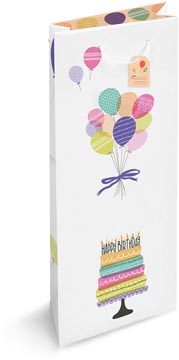 geschenkzak taart ballon fles
