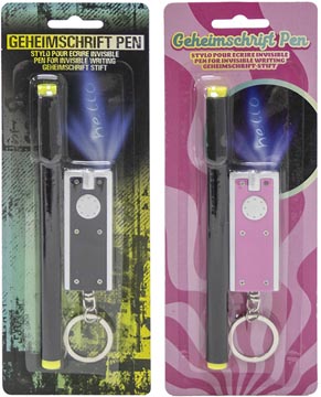 geheimschriftpen roze-zwart