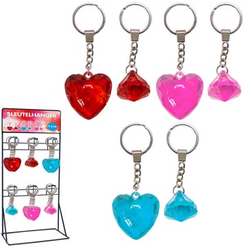 sleutelhanger diamant hart