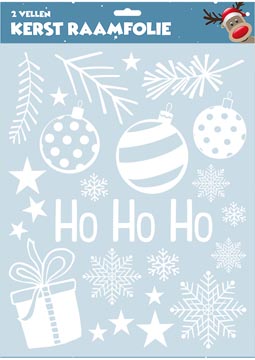raamsticker kerst 30x37cm 2v