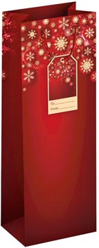 geschenkzak kerstbal vlok fles