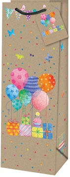 geschenkzak ballon cadeau fles