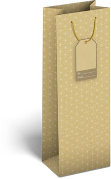 geschenkzak ster goud fles