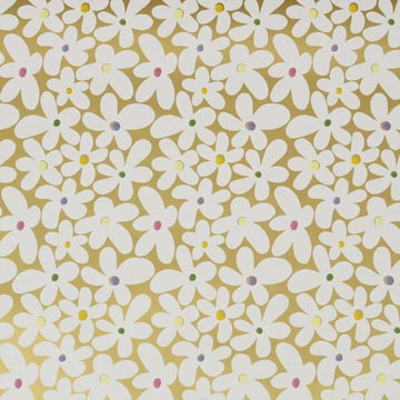 inpak 150mx30cm goud bloem