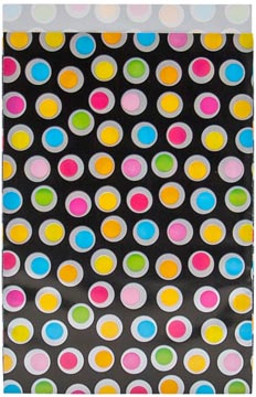 zakje 17x25cm 200x dots ass