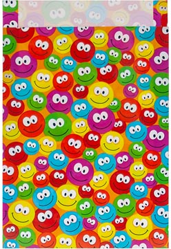zakje 25x34cm 100x smiley