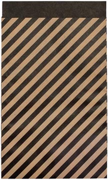 zakje 12x19 kraft 200x lijn zw