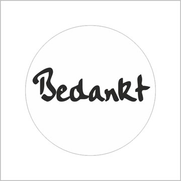 etiket 39mm 500x bedankt