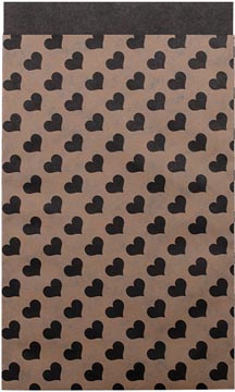 zakje 12x19 kraft 200x hart zw