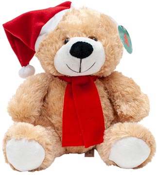 kerstbeer met muts 30cm