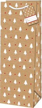 geschenkzak kerstboom fles
