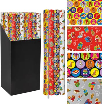 geschenkpap 70cmx2m sint mix