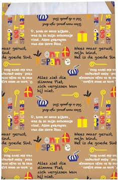 zakje 21x30cm 200x sint liedje
