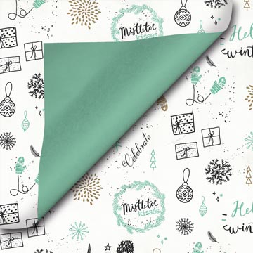 inpak 200mx30cm kerst doodle