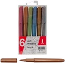 brushpen metallic 6x
